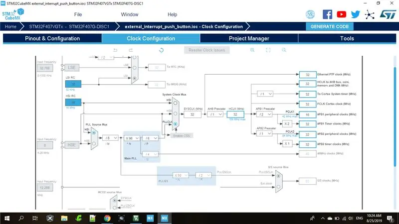 STM32CubeMX-configuratie