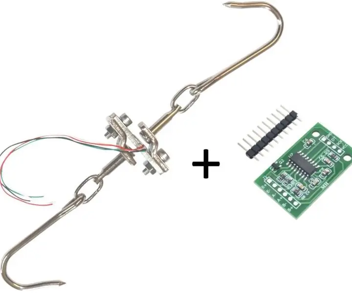 Arduino Tension Scale พร้อมโหลดเซลล์กระเป๋าเดินทาง 40 Kg และแอมพลิฟายเออร์ HX711: 4 ขั้นตอน