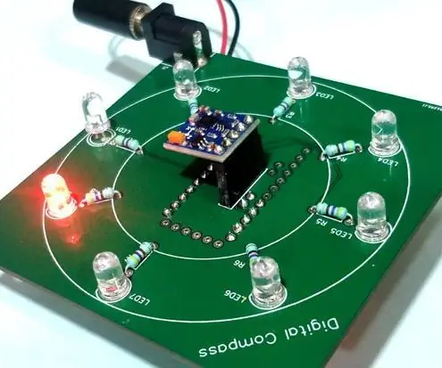 Digitaalne kompass Arduino ja HMC5883L magnetomeetri abil: 6 sammu