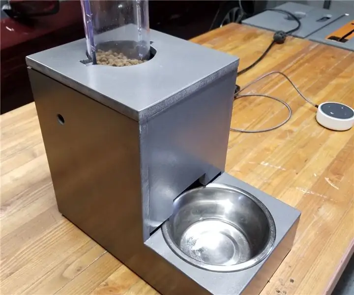 IoT Cat Feeder met behulp van deeltjiesfoton geïntegreer met Alexa, SmartThings, IFTTT, Google Sheets: 7 stappe (met foto's)