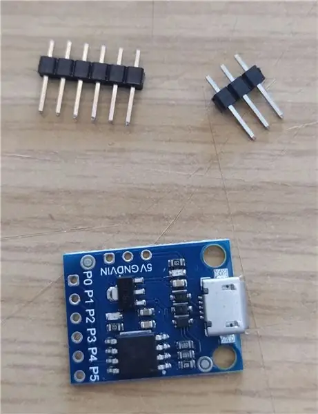 Pini za Solder kwa AtTiny85