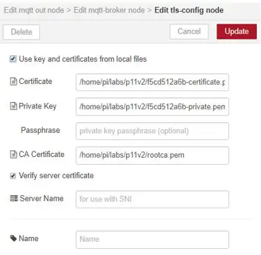 Raspberry Pi Node Red Flow