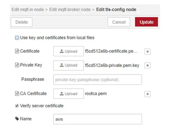 IBM Node Red Dashboard