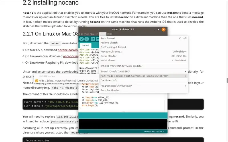 Programmeer de CANZERO Node