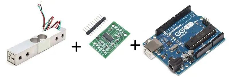 Báscula Arduino con celda de carga de 5 kg y amplificador HX711