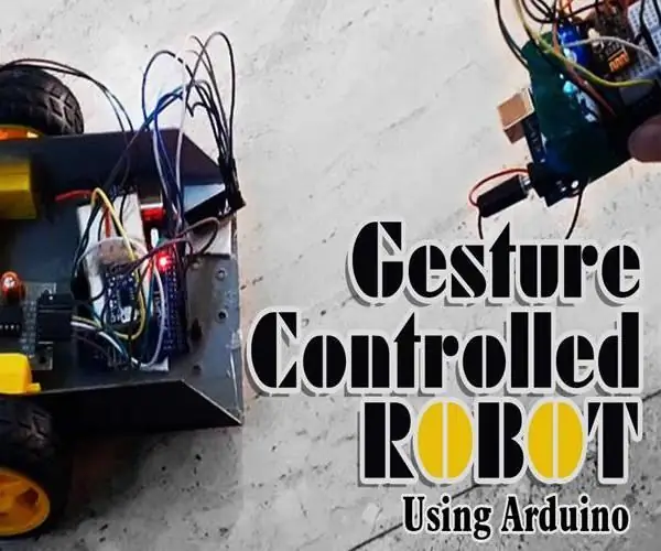 Robot kontroliran pokretima pomoću Arduina: 7 koraka