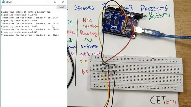 Kodimi i Arduino për të shfaqur temperaturën