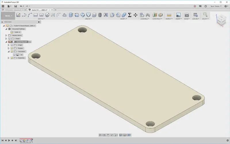 Luo Board Outline Fusion 360: ssä