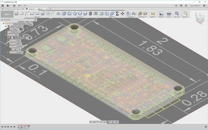 Lag Board Outline i Fusion 360