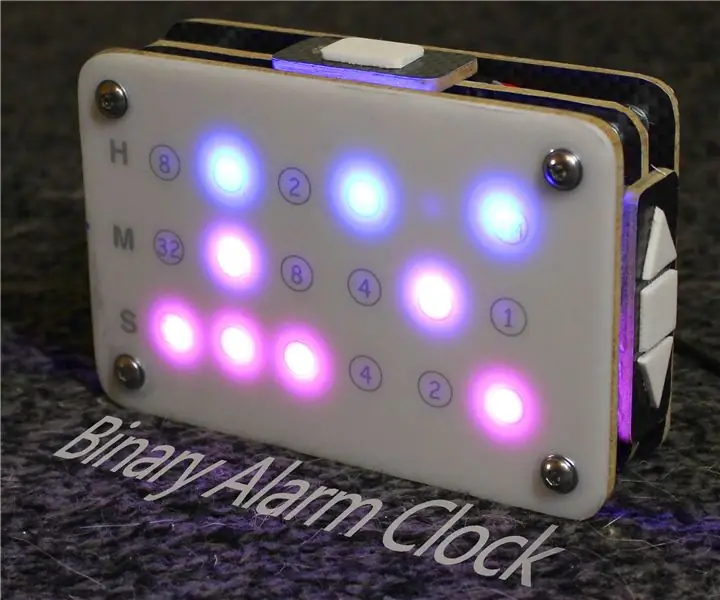 Batay sa Arduino Binary Alarm Clock: 13 Mga Hakbang (na may Mga Larawan)