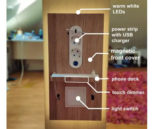 Den perfekta sänglampan och telefonbryggan