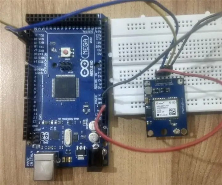 Sučelje Arduino Mega s GPS modulom (Neo-6M): 8 koraka