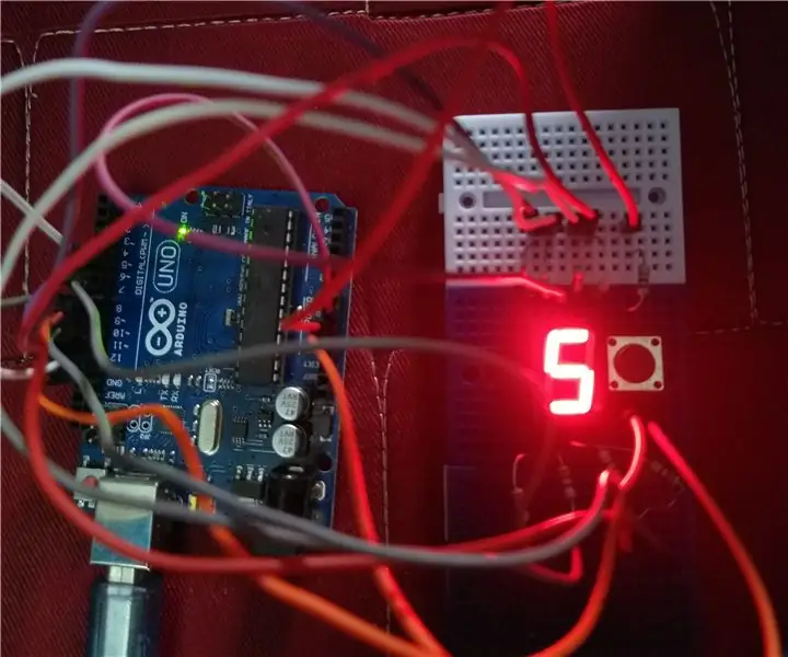 Digitālie Ludo kauliņi ar Arduino 7 segmentu displeja projektu: 3 soļi