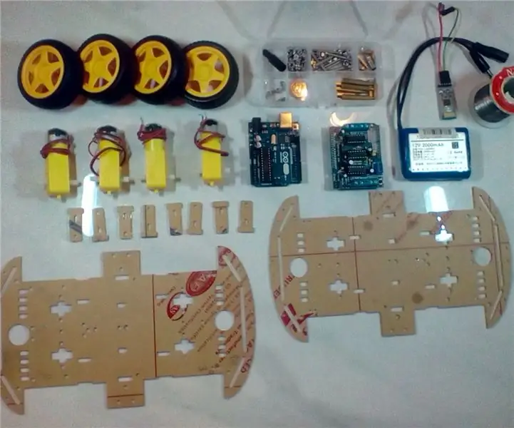 Arduino R3 Bluetooth 4 Wheel Car: 9 шагов