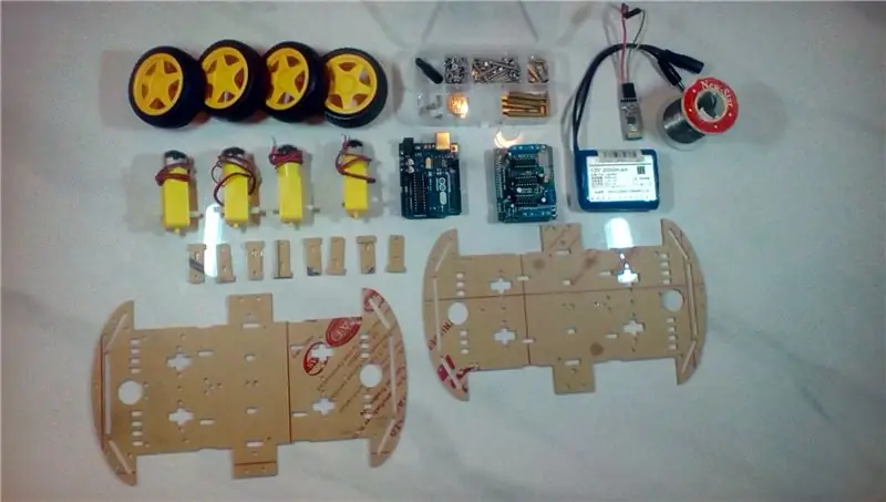 Arduino R3 Bluetooth 4 -колесна кола