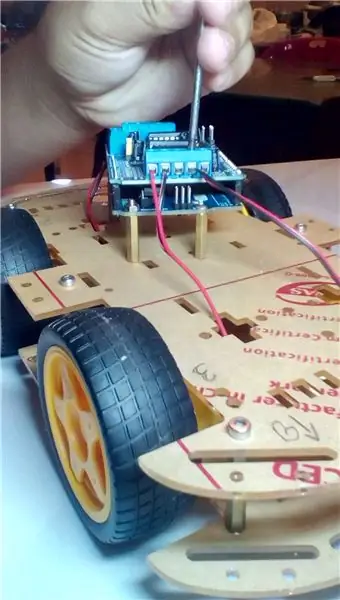 Wires to Arduino Motor Shield!