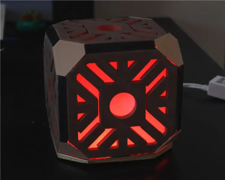 Valgustatud LED Holokron (Star Wars): valmistatud Fusion 360 -s