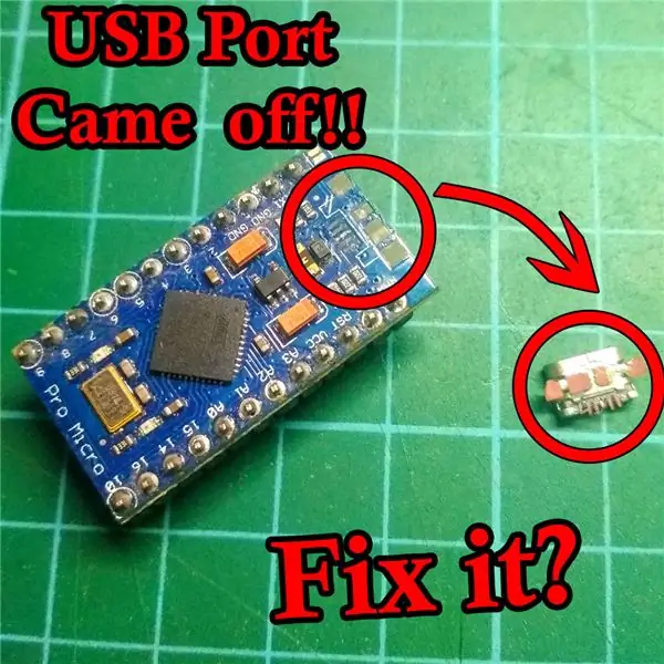 Arduino Pro Micro'yu Sabitleme: USB Bağlantı Noktası Çıktı !!