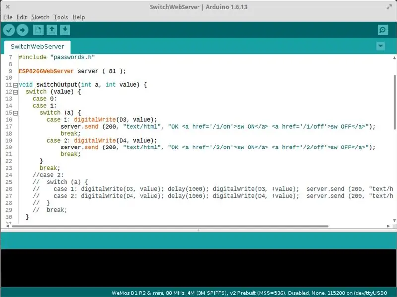 Coding ang Wemos Board