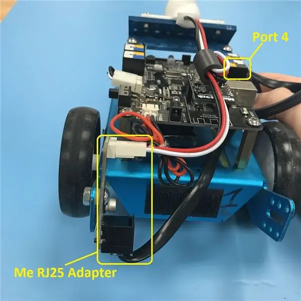 Naloži kodo v robota MBot