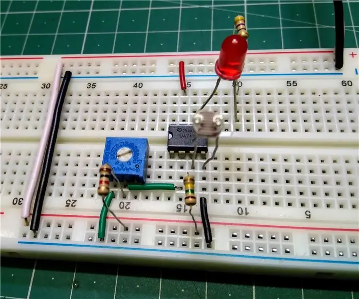 Sensor de escuridão usando OpAmp: 3 etapas