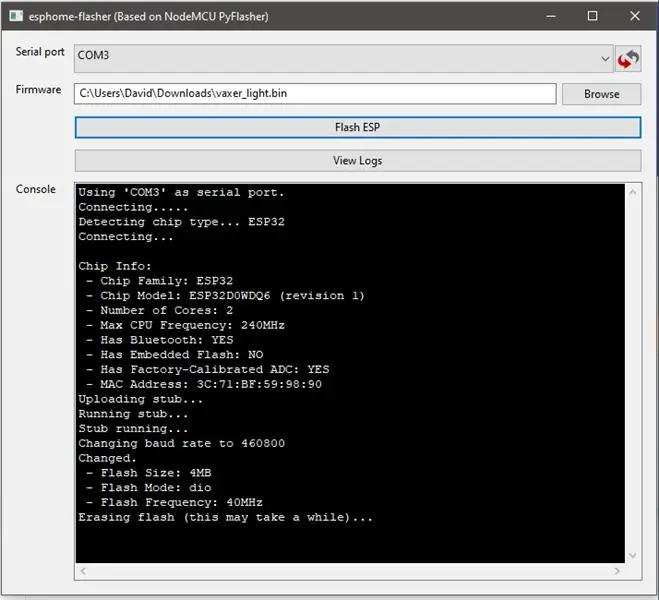 Nyalakan Firmware ESPHome