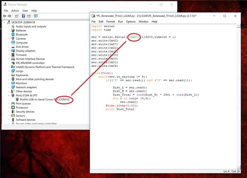 Implementacja na PC przy użyciu Pythona (PySerial)