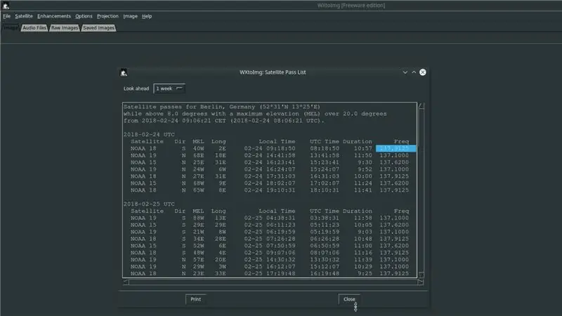 Programvare for å spore satelittene