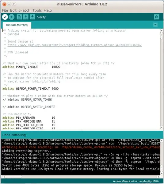 Programրագրեք Arduino Sketch- ը