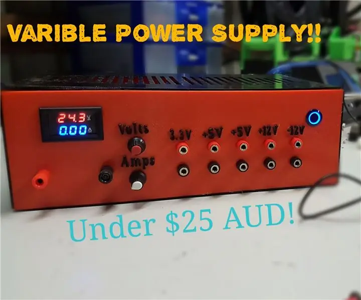 Variable Lab Bench Power Supply !: 6 քայլ (նկարներով)