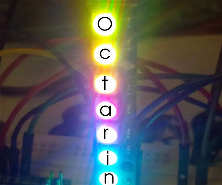 Octarine: igra za usklađivanje boja s WS2812 RGB LED diodama: 6 koraka