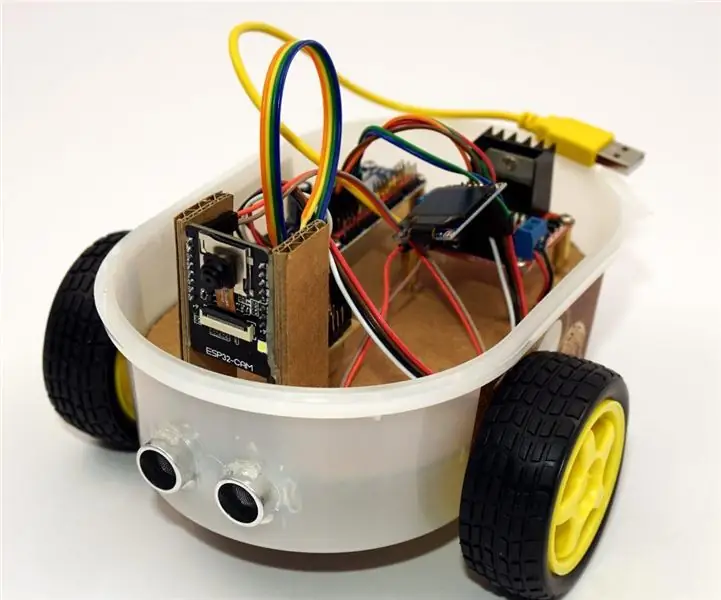 ESP32-CAM Construint el vostre propi cotxe robot amb transmissió de vídeo en directe: 4 passos