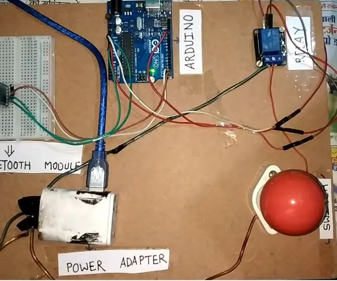 Hjemmeautomatisering ved hjelp av Bluetooth (Smart Board): 6 trinn