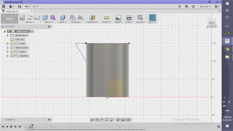 Crea el cuerpo de la jarra