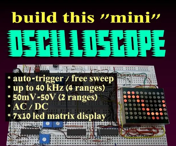 Mini oscilloscopio fai da te: 13 passaggi