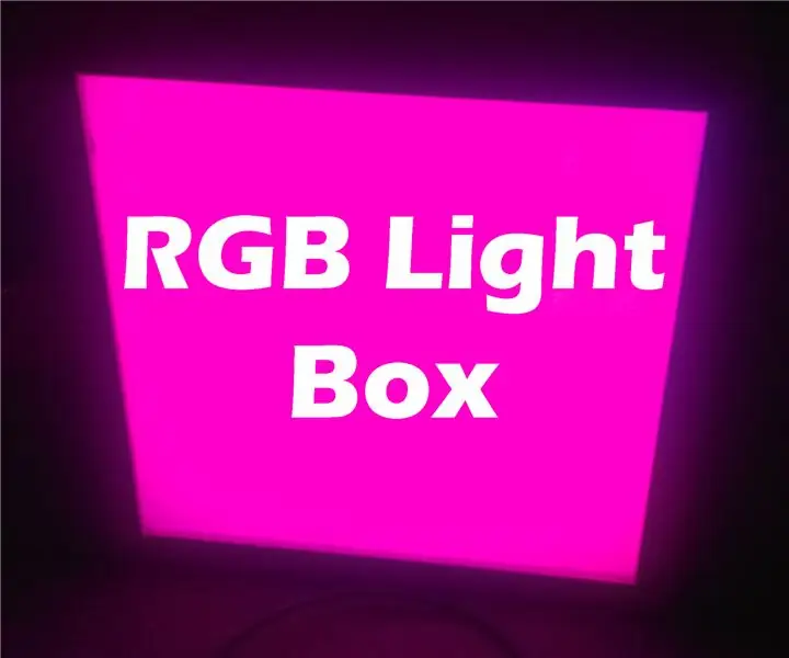 صندوق إضاءة RGB: 7 خطوات