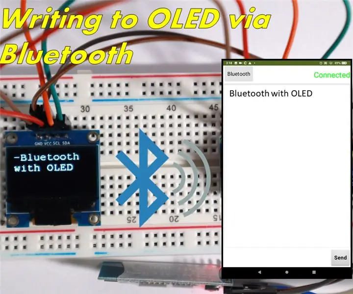 Skrivning til en OLED -skærm via Bluetooth: 6 trin