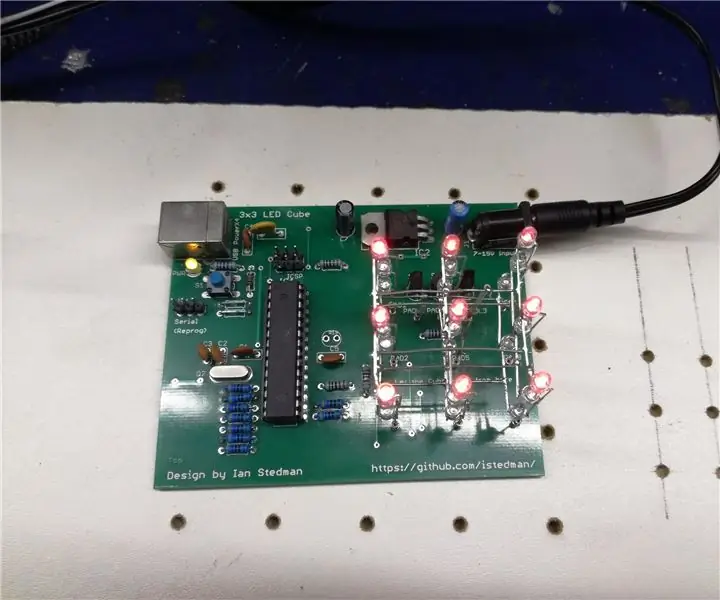 Cubo de LED 3x3 baseado em Arduino: 7 etapas (com imagens)