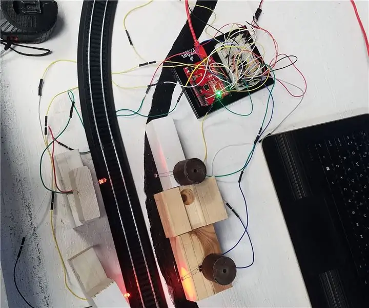 Train Crossing Monitor System: 5 trin (med billeder)