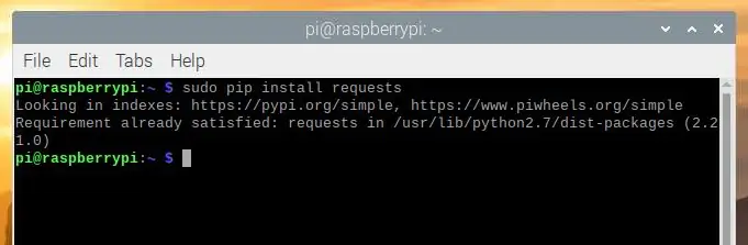 HTTP so'rovlarini yuborish uchun Raspberry Pi -ni o'rnating