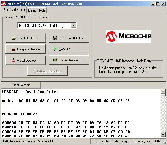 Usando o software Bootloader