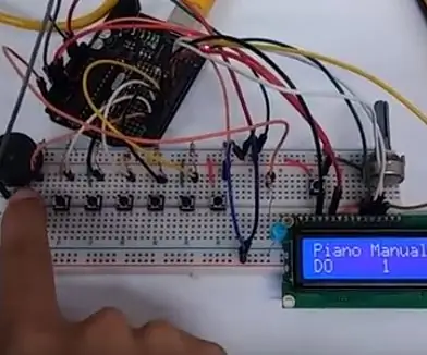 Arduino klavir s ručnim i 7 unaprijed postavljenih pjesama: 7 koraka