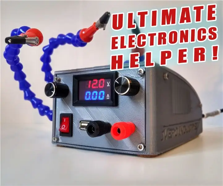 Ultimate Electronics Helper -- Variabel benk -topp -PSU med hjelpende hender: 12 trinn (med bilder)