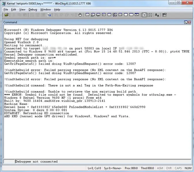 Verbinding maken met de Debugger