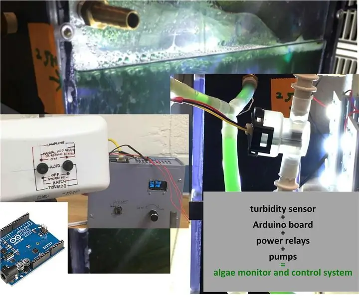 Un semplice sistema di monitoraggio e controllo della torbidità per le microalghe: 4 passaggi