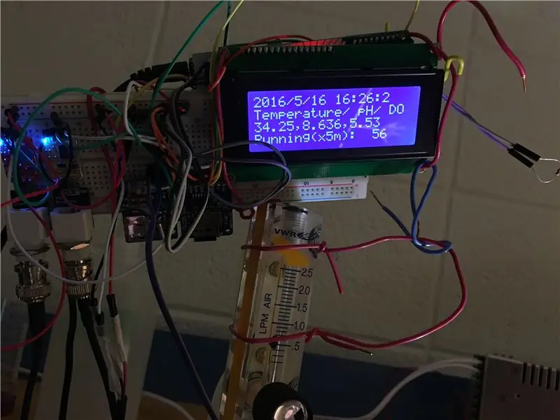 Resultados na fiação (podem ser melhorados) e display LCD