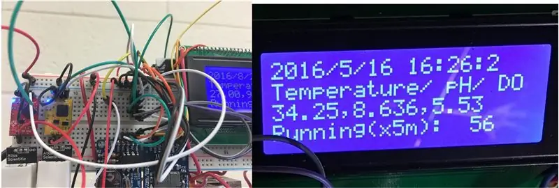 Resultados na fiação (podem ser melhorados) e display LCD