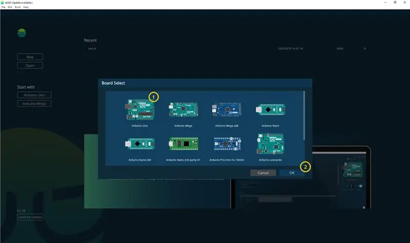 Vælg Arduino UNO