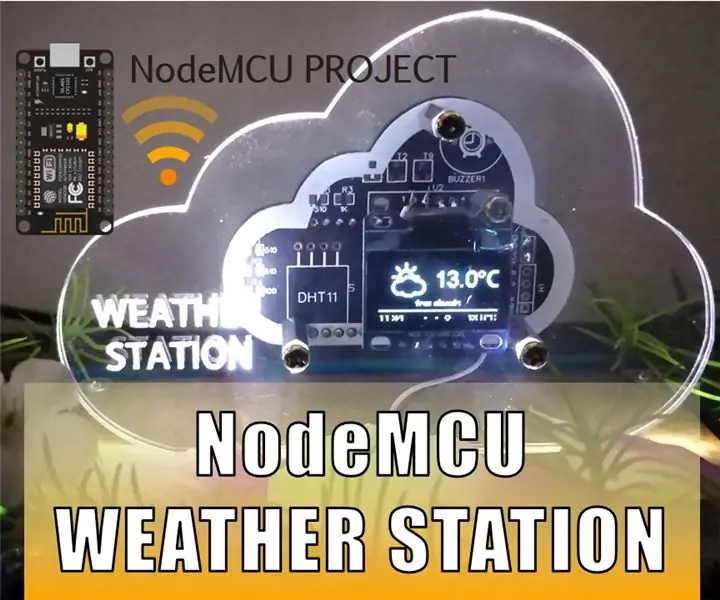 Online Weather Station (NodeMCU): 7 trin (med billeder)