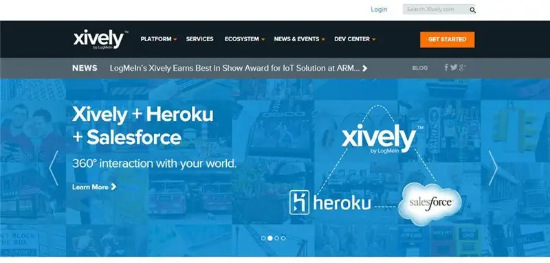 Xively.com сайтына маалымат жүктөө